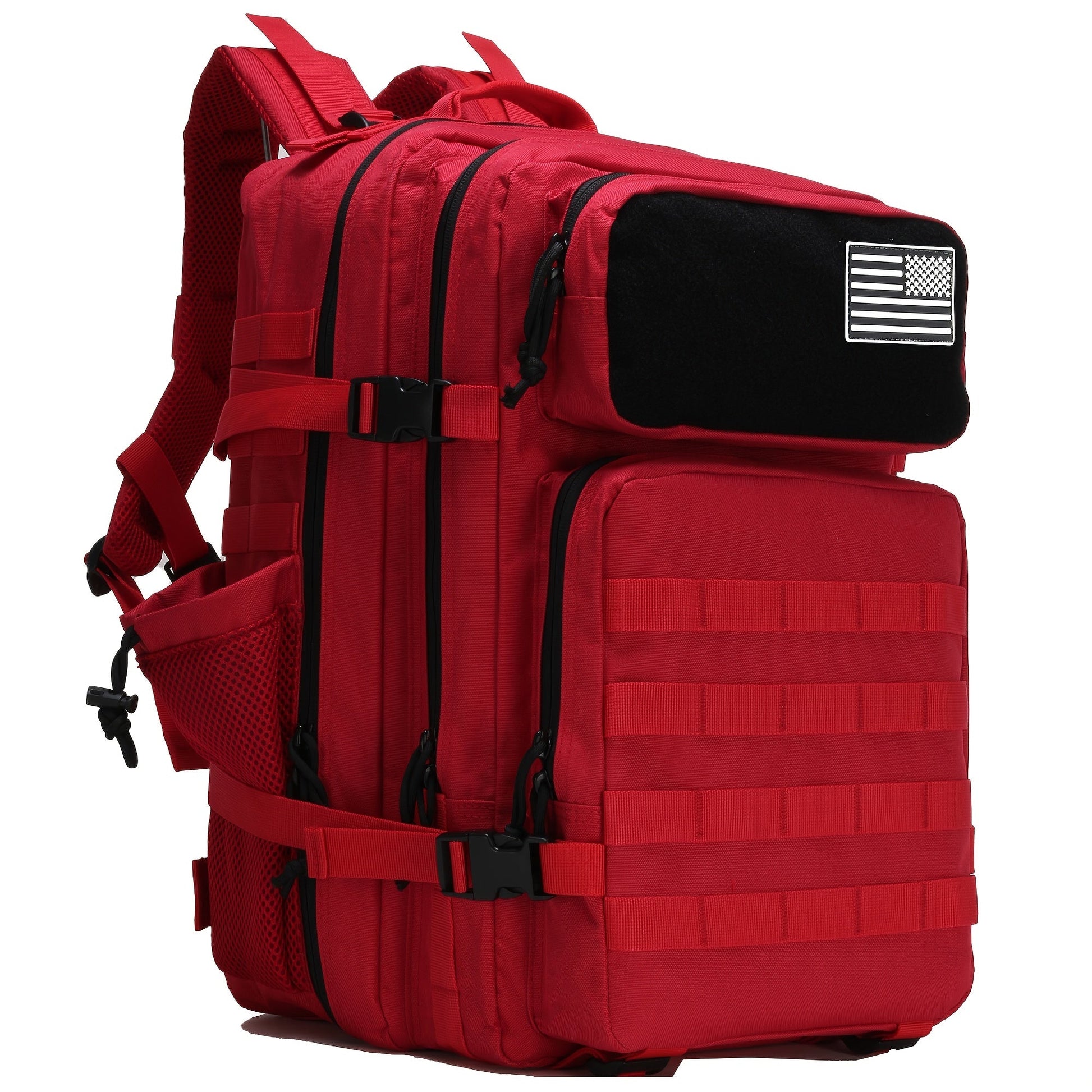 Military 45L Tactical Assault Backpack 3 day assault pack with Molle Waterproof backpack RED