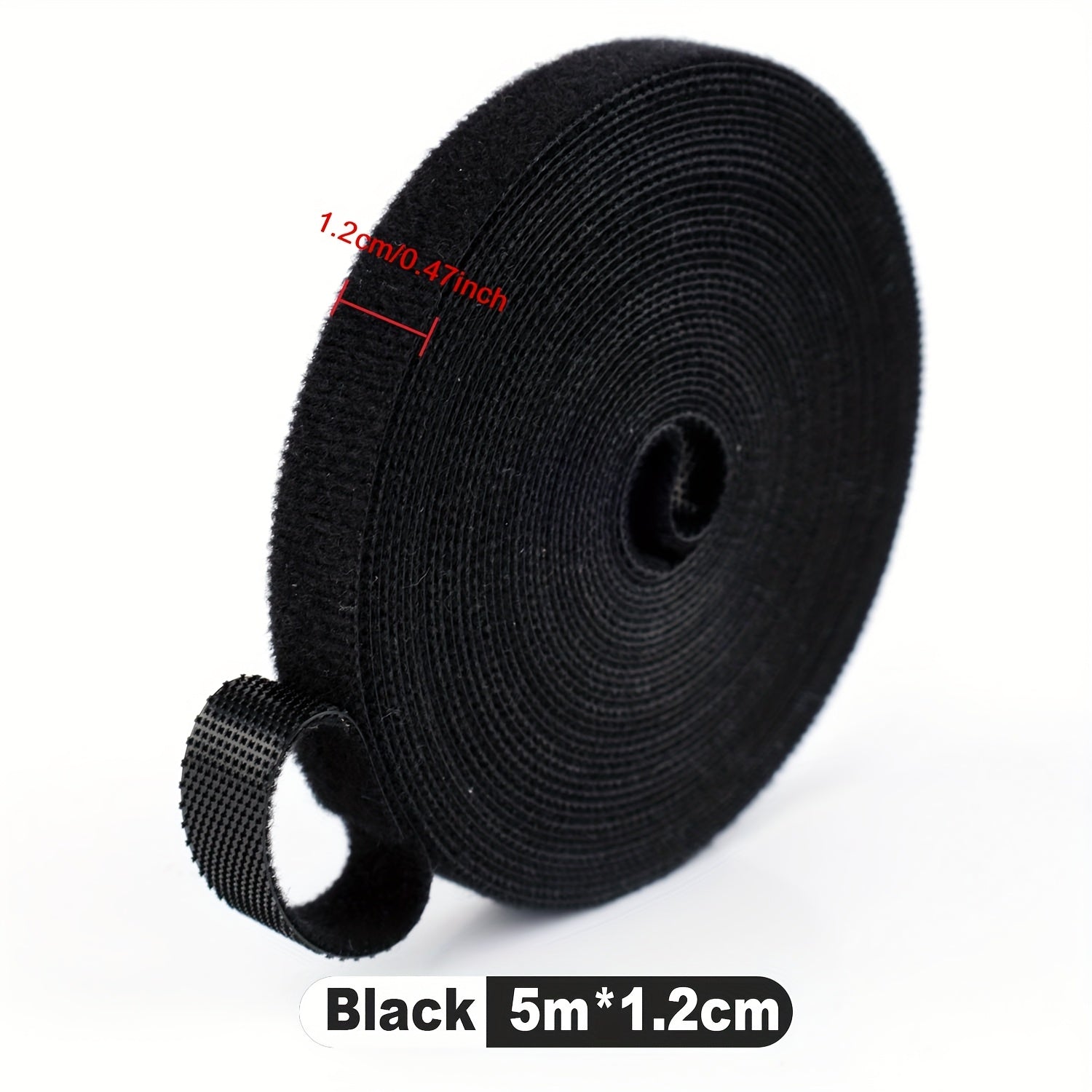 4 Rolls Self-Adhesive Hook and Loop Tape Heavy Duty Sticky Back Tape Fastener - Double Roll with Adhesive Backing - Cut to Size Strips
