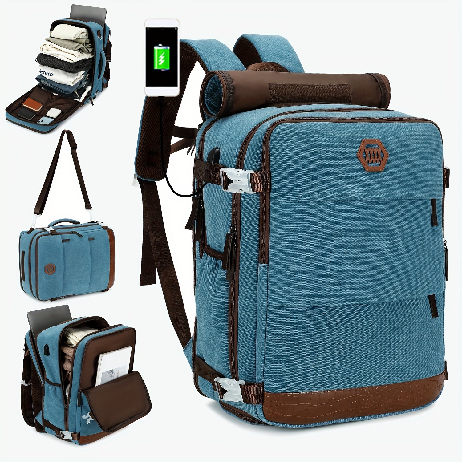 Laptop Backpack, 17.6-inch Laptop Compartment, Essential University Backpack, Travel Backpack, Airline Approved Business Travel Carry On Work Bag With Shoe Compartment