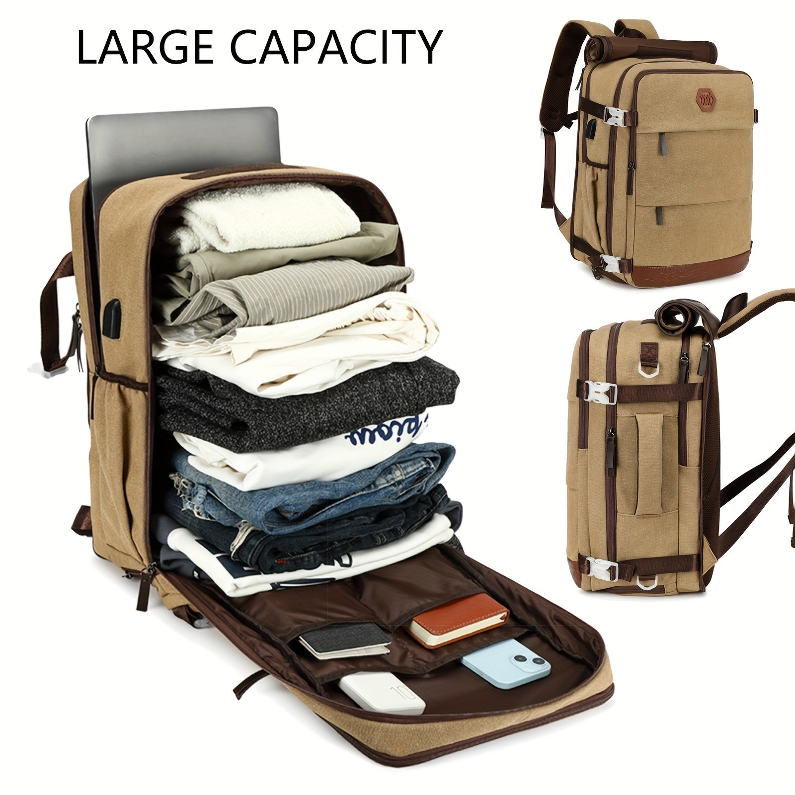 Laptop Backpack, 17.6-inch Laptop Compartment, Essential University Backpack, Travel Backpack, Airline Approved Business Travel Carry On Work Bag With Shoe Compartment