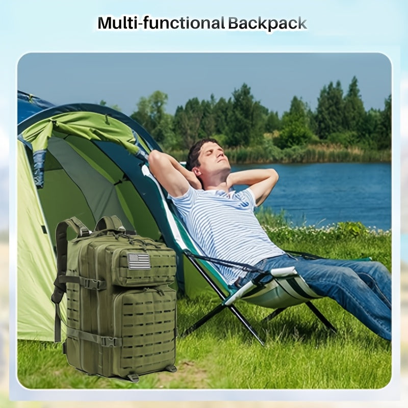 Military 45L Tactical Assault Backpack 3 day assault pack with Molle Waterproof backpack Army Green