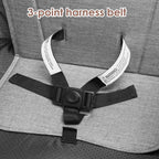 3-point harness belt on a car seat