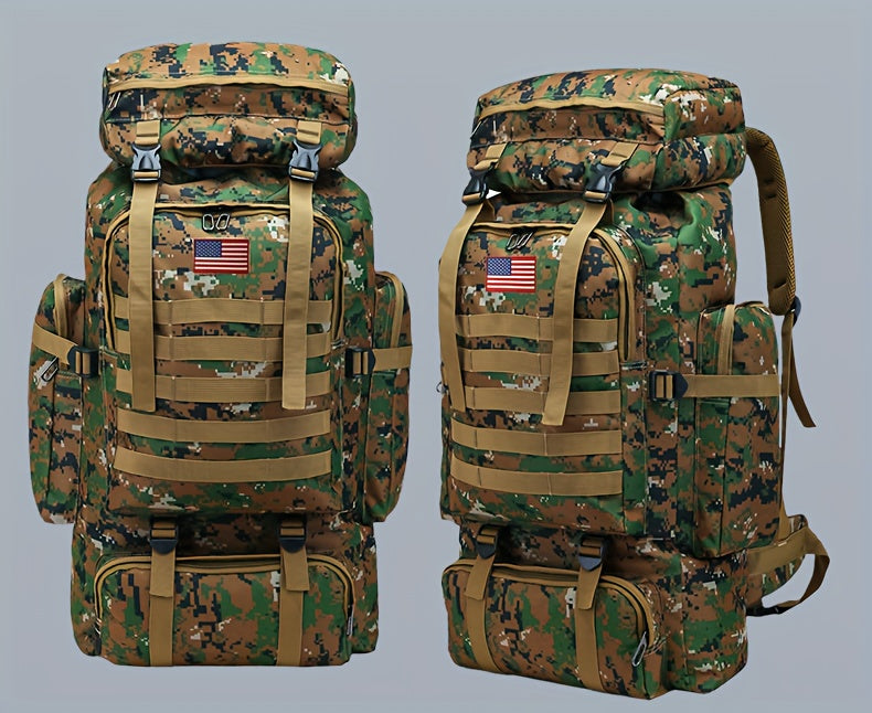 70L Hiking Backpack for Men, Waterproof Lightweight Camping Backpack, Military Rucksack with Molle, 3-Day Assault Pack for Travel, Climbing, Outdoor Sports