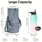Water Bottle Carrier Bag with Phone Pocket for Stanley Cup 40/30oz,Insulated Neoprene Water Bottle Holder Cross-body Carrier Bag with Adjustable Shoulder & Handheld Strap