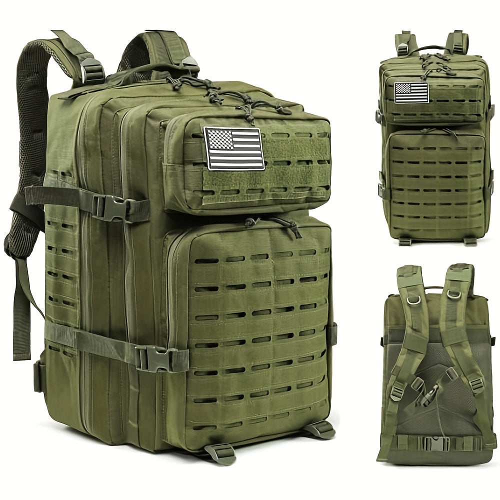 Military 45L Tactical Assault Backpack 3 day assault pack with Molle Waterproof backpack Army Green