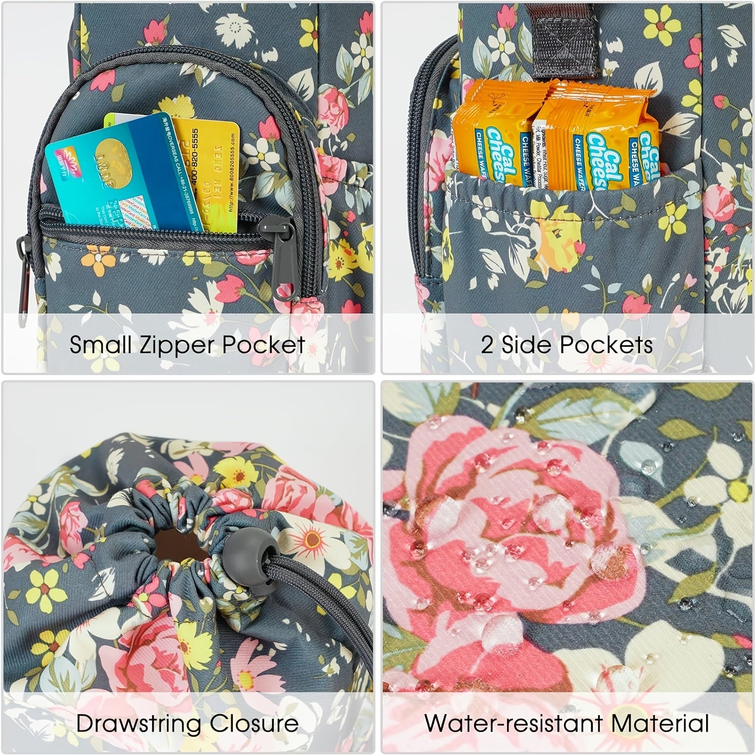 Water Bottle Carrier Bag with Phone Pocket for Stanley Cup 40/30oz,Insulated Neoprene Water Bottle Holder Cross-body Carrier Bag with Adjustable Shoulder & Handheld Strap