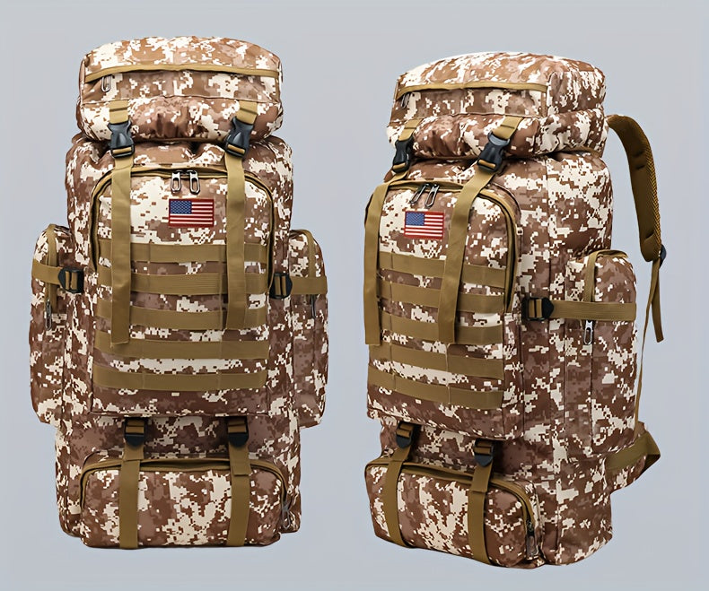 70L Hiking Backpack for Men, Waterproof Lightweight Camping Backpack, Military Rucksack with Molle, 3-Day Assault Pack for Travel, Climbing, Outdoor Sports