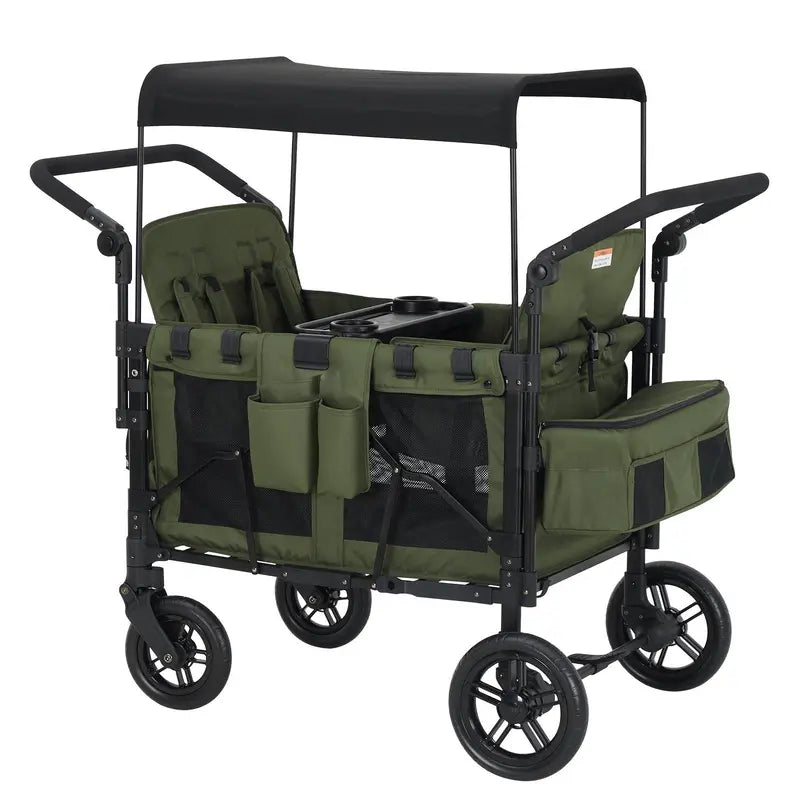 Osmika wagon stroller snack tray and cup holder accessory close-up
