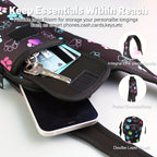 Insulated Water Bottle Sleeve for 30/40oz Cups with Handle & Multi-Pocket Design, Durable Tumbler Cover for Hiking, Travel, Picnic Accessories, Outdoor Gear for Men Women