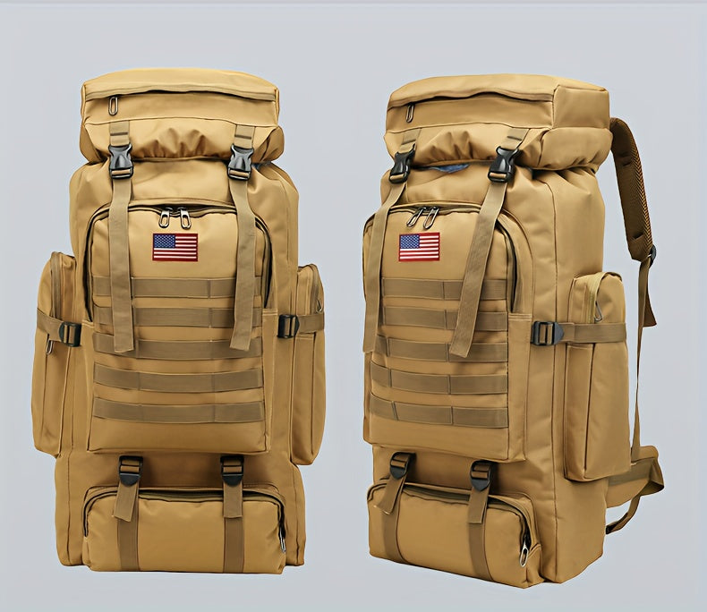 70L Hiking Backpack for Men, Waterproof Lightweight Camping Backpack, Military Rucksack with Molle, 3-Day Assault Pack for Travel, Climbing, Outdoor Sports