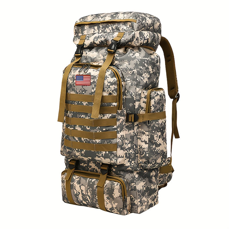 70L Hiking Backpack for Men, Waterproof Lightweight Camping Backpack, Military Rucksack with Molle, 3-Day Assault Pack for Travel, Climbing, Outdoor Sports