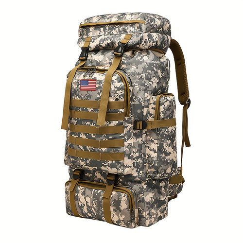 70L Hiking Backpack for Men, Waterproof Lightweight Camping Backpack, Military Rucksack with Molle, 3-Day Assault Pack for Travel, Climbing, Outdoor Sports