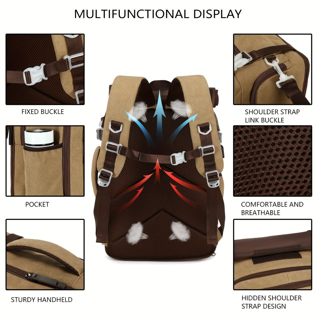 Laptop Backpack, 17.6-inch Laptop Compartment, Essential University Backpack, Travel Backpack, Airline Approved Business Travel Carry On Work Bag With Shoe Compartment
