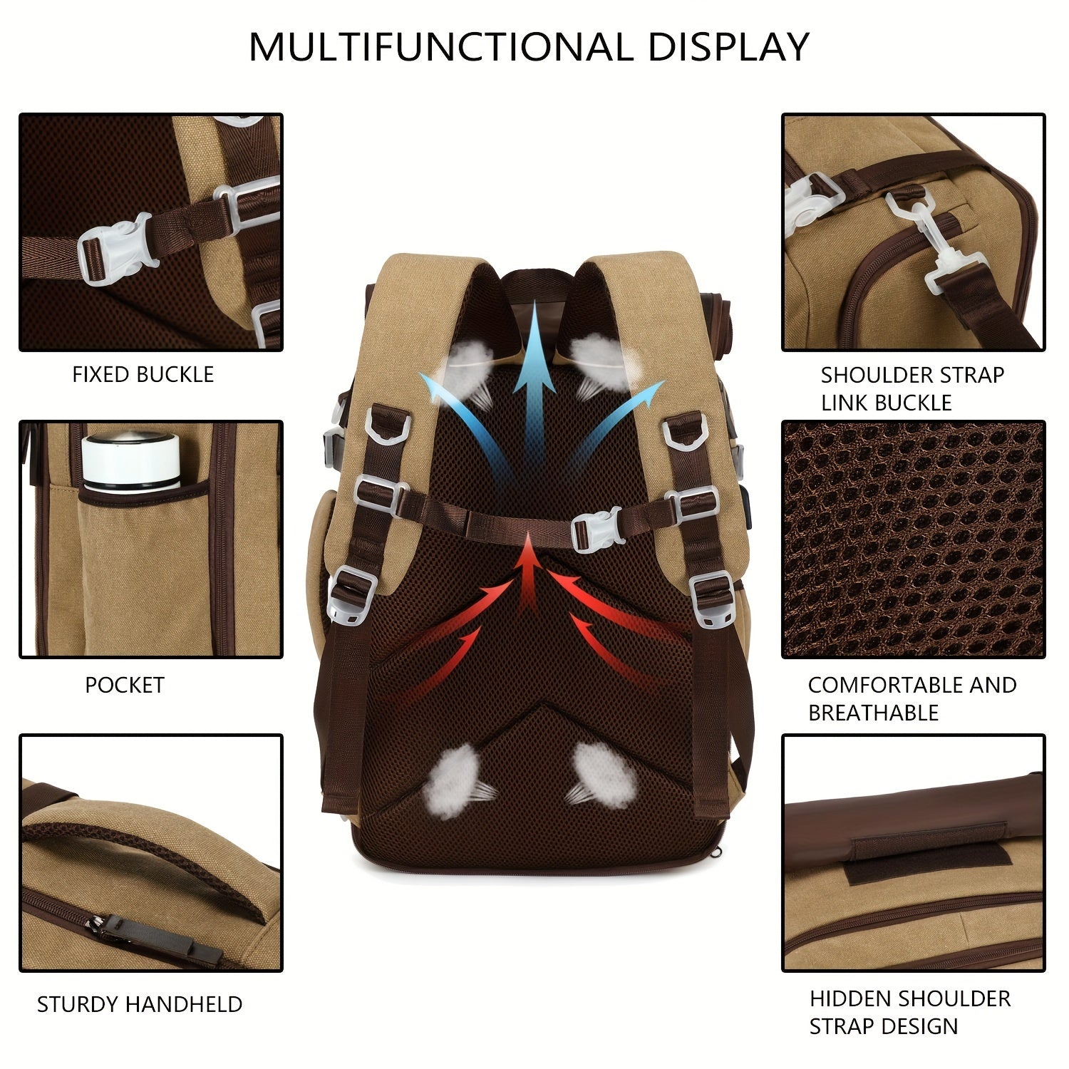 Laptop Backpack, 17.6-inch Laptop Compartment, Essential University Backpack, Travel Backpack, Airline Approved Business Travel Carry On Work Bag With Shoe Compartment