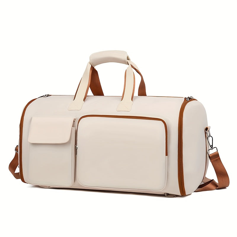 Convertible Travel Garment Bag, Overnight Bag Waterproof Carry-on Garment Duffel Bag for Men Women - 2 in1 Hanging Suitcase Suit Business Travel Bag