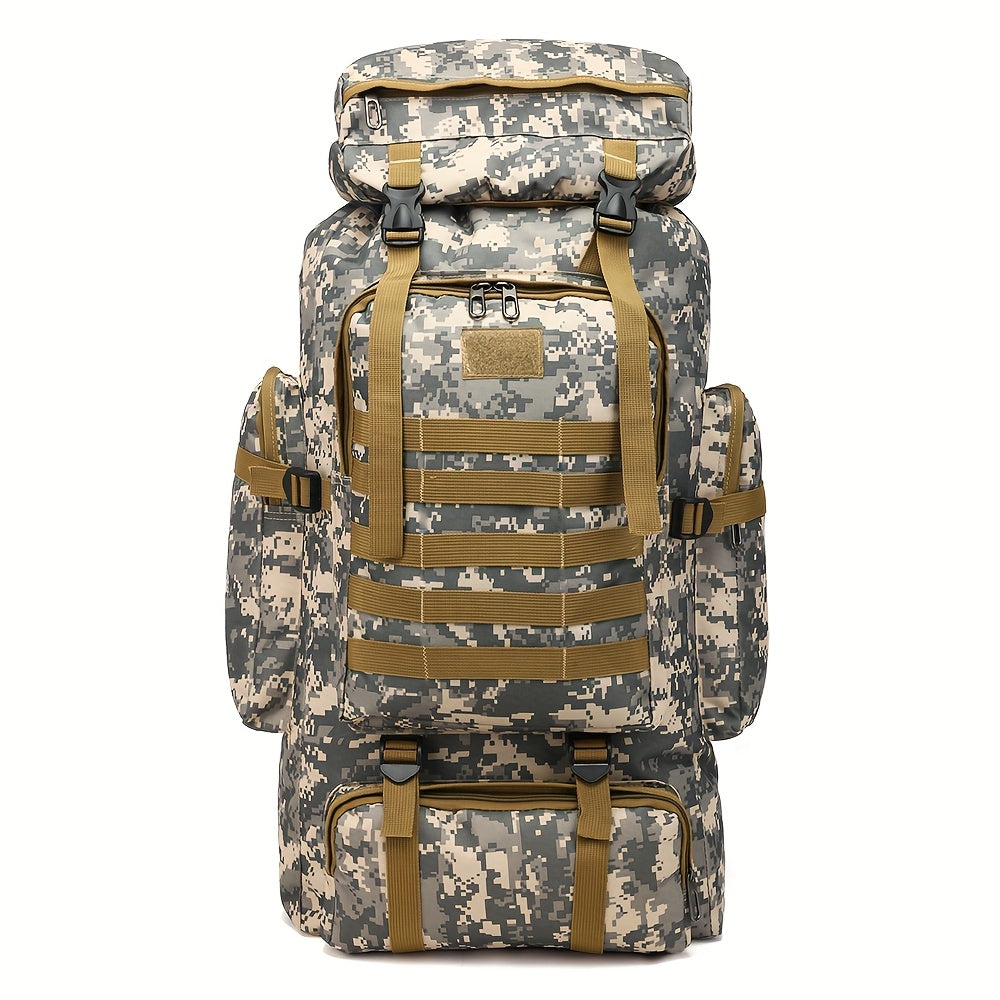 70L Hiking Backpack for Men, Waterproof Lightweight Camping Backpack, Military Rucksack with Molle, 3-Day Assault Pack for Travel, Climbing, Outdoor Sports