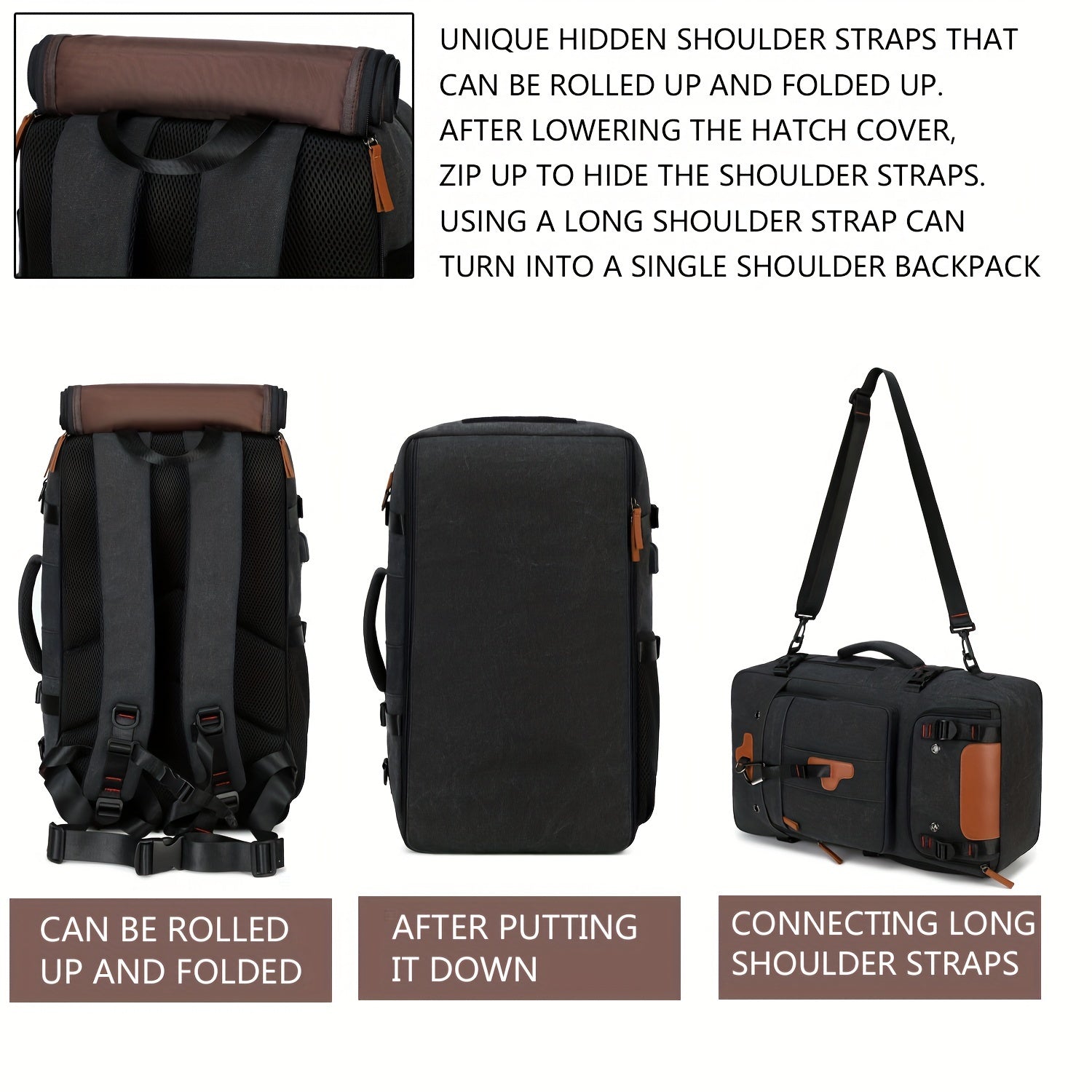 Travel Backpack for Women Men Carry On Backpack fits 18” Laptop Waterproof Convertible Backpack with Shoe Compartment