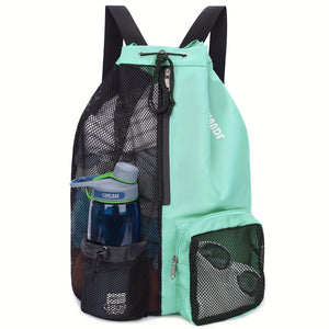Mesh Backpack Lightweight Mesh Drawstring Backpack, Swimming Bag For School, Gym, And Workout Gear With Wet Pocket | Best Travel Backpack For Women Men