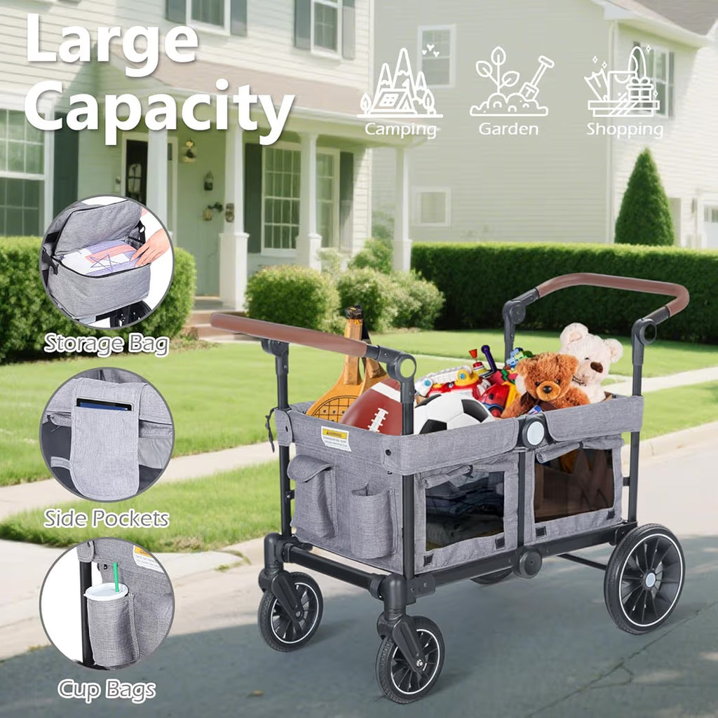 Osmika Foldable Wagon Stroller - All-Terrain Baby Stroller Wagon Outdoor (CP)