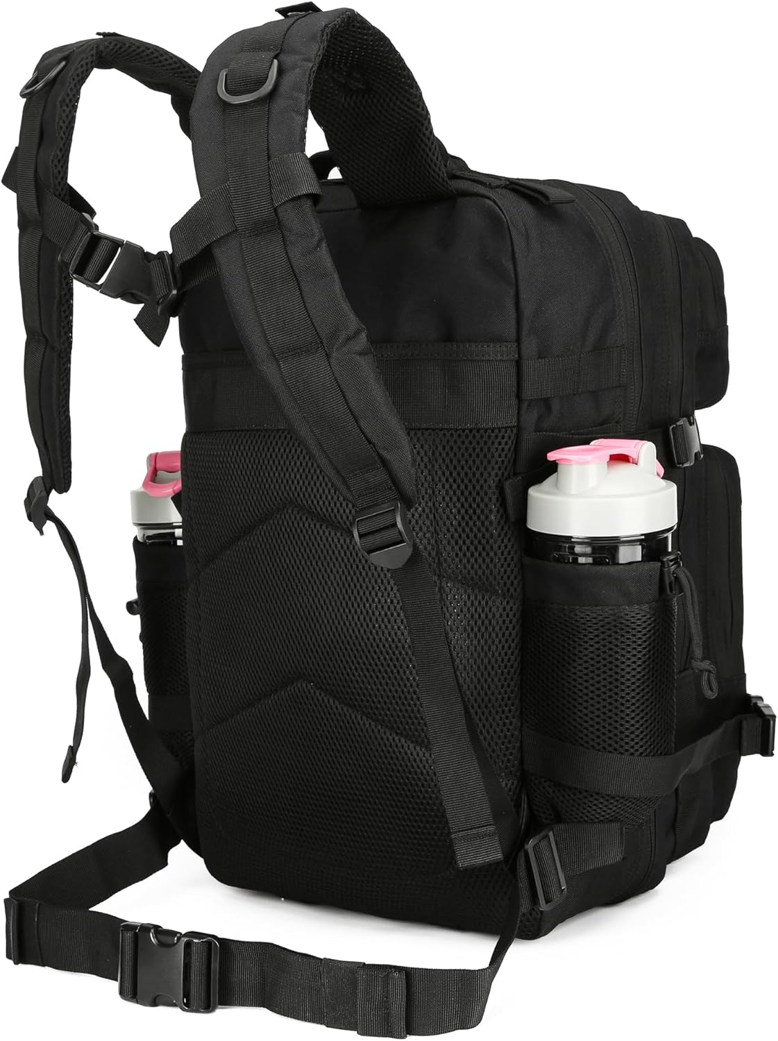 Military 45L Tactical Assault Backpack 3 day assault pack with Molle Waterproof backpack Black