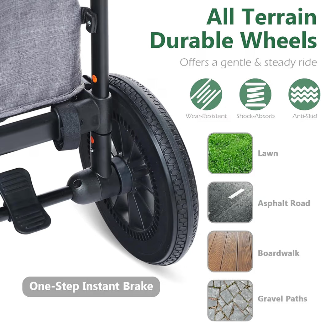 Osmika Foldable Wagon Stroller - All-Terrain Baby Stroller Wagon Outdoor (CP)