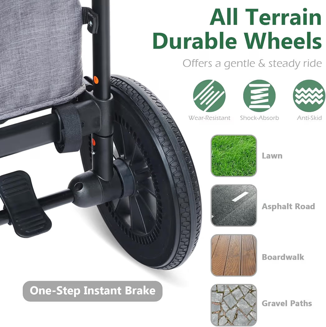 Osmika Foldable Wagon Stroller - All-Terrain Baby Stroller Wagon Outdoor (CP)