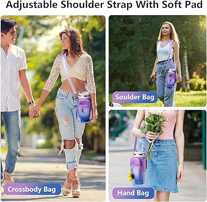 Insulated Water Bottle Sleeve for 30/40oz Cups with Handle & Multi-Pocket Design, Durable Tumbler Cover for Hiking, Travel, Picnic Accessories, Outdoor Gear for Men Women