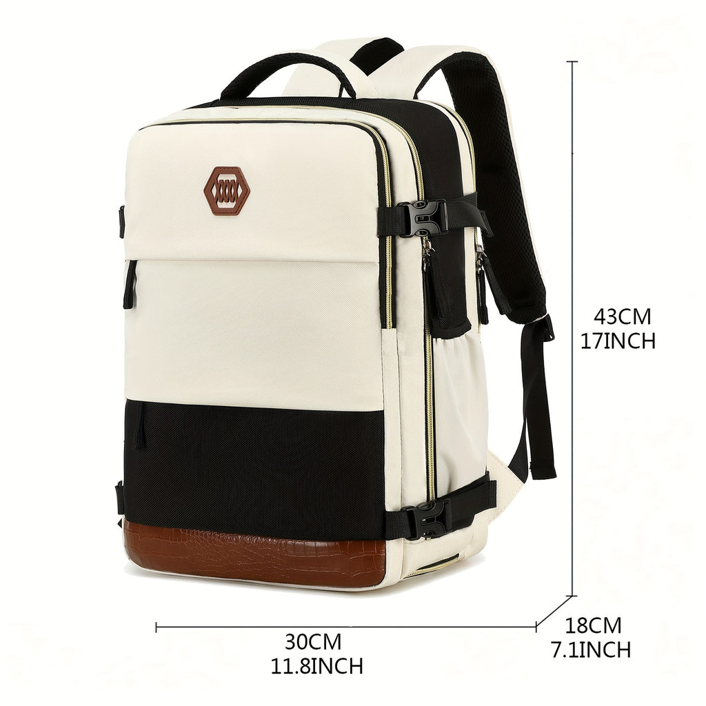 Women's Travel Backpack, Airline Approved Laptop Bag for Men & Women, College Computer Bag, , Casual Backpack with Shoe Compartement
