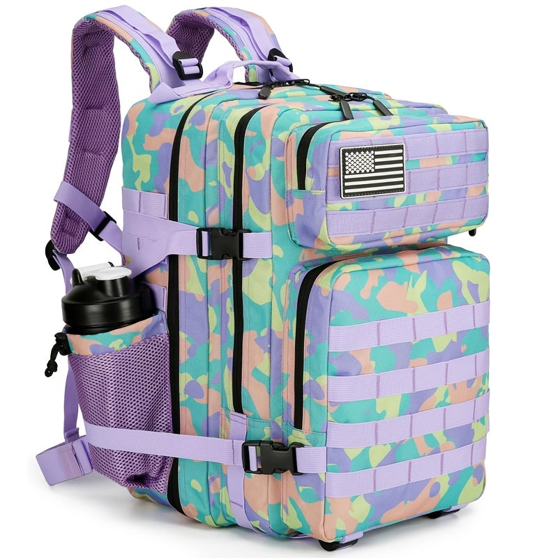 Military 45L Tactical Assault Backpack 3 day assault pack with Molle Waterproof backpack Dream Light Violet