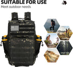 Military 45L Tactical Assault Backpack 3 day assault pack with Molle Waterproof backpack Camouflage