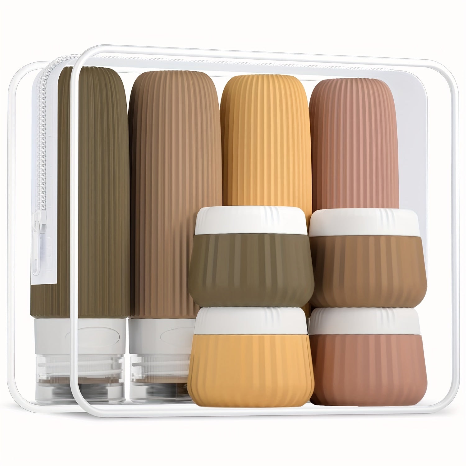 Travel Size Wash And Bath Products 3 Ounce, With Clear Bag, Leak-Proof Silicone Squeezable Travel Necessary accessories