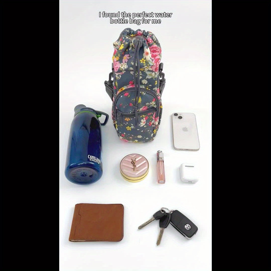 Water Bottle Carrier Bag with Phone Pocket for Stanley Cup 40/30oz,Insulated Neoprene Water Bottle Holder Cross-body Carrier Bag with Adjustable Shoulder & Handheld Strap