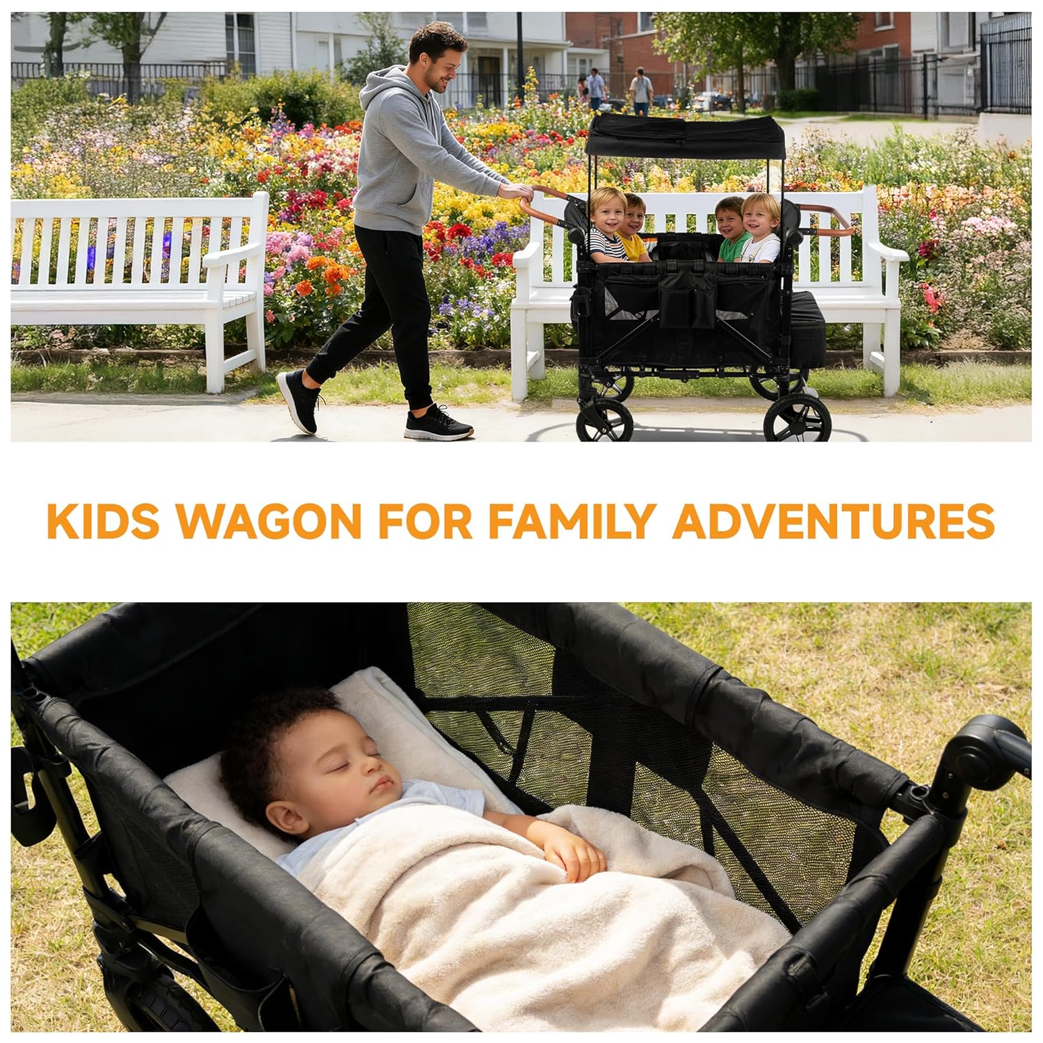 Osmika 4 Seater Wagon Stroller - Premium All-Terrain Wagon