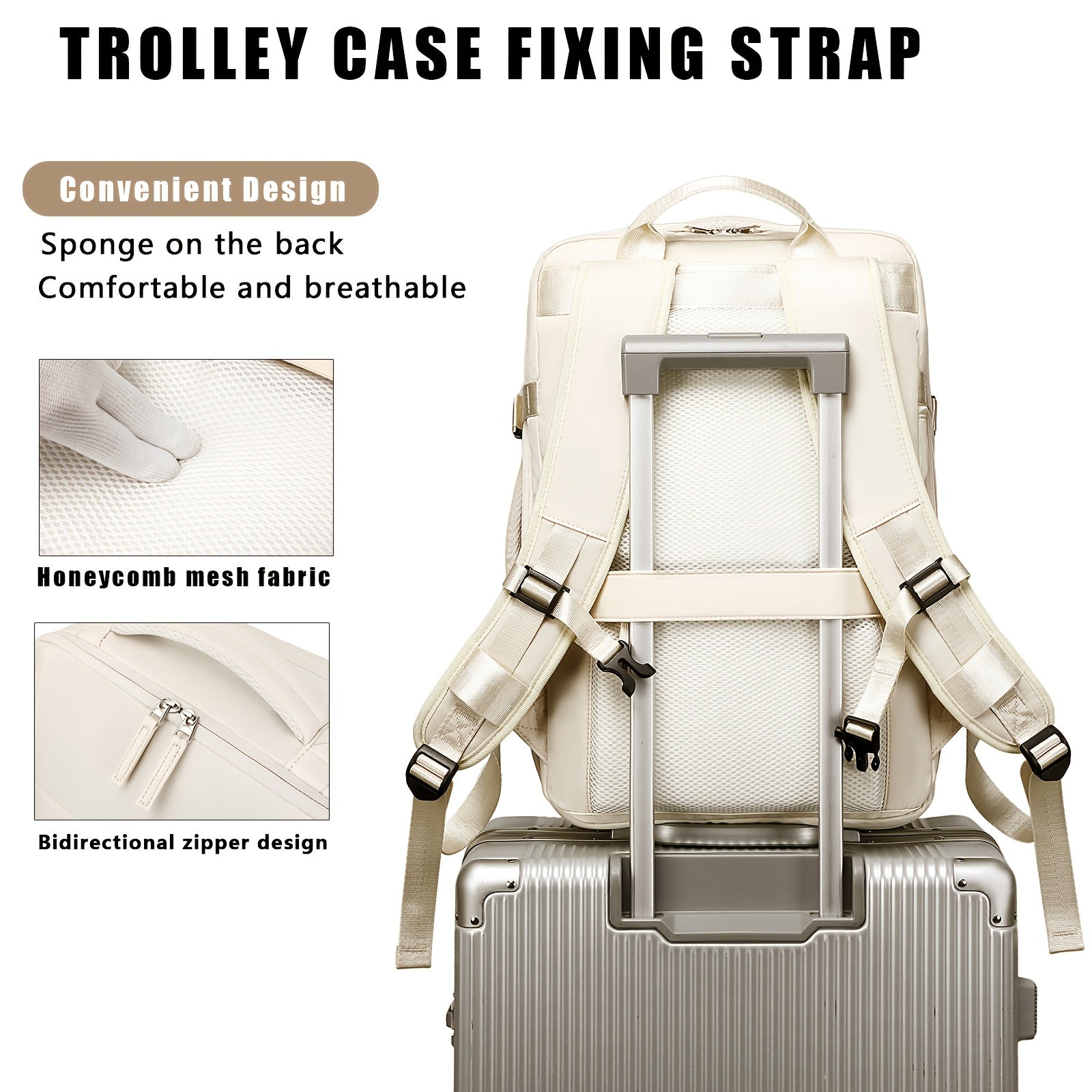 Travel Backpack, Carry On Laptop Bag, College Student Bag For Weekender, Large Capacity Travel Laptop Backpack