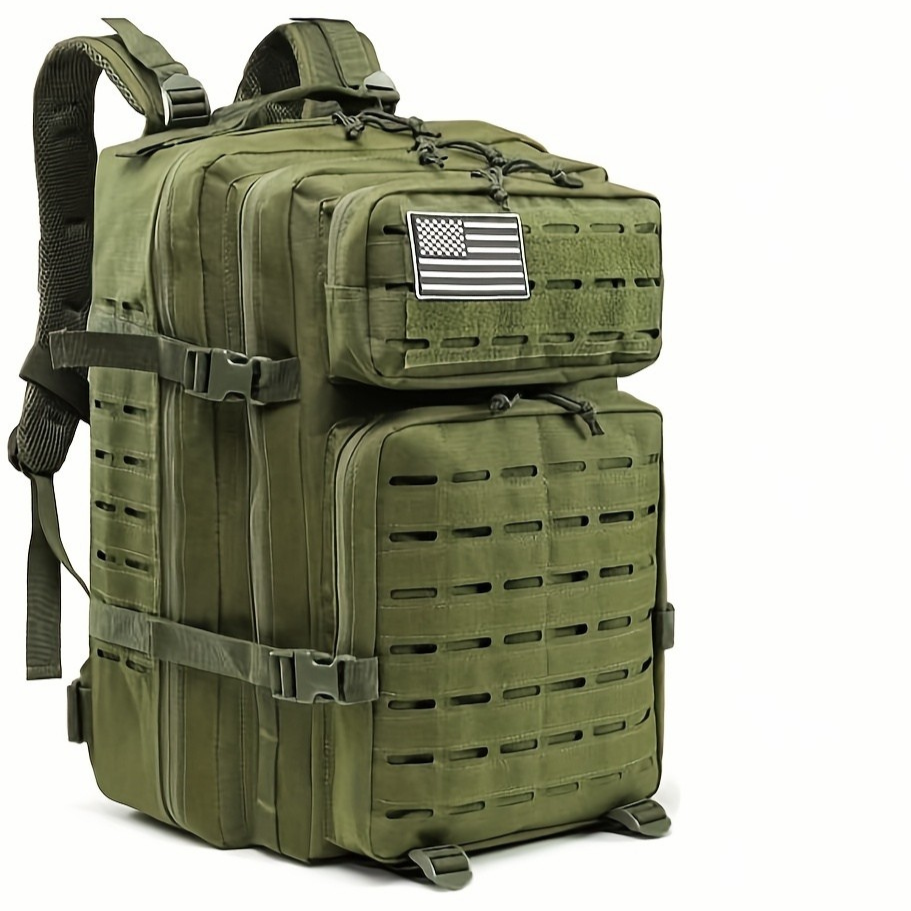 Military 45L Tactical Assault Backpack 3 day assault pack with Molle Waterproof backpack Army Green