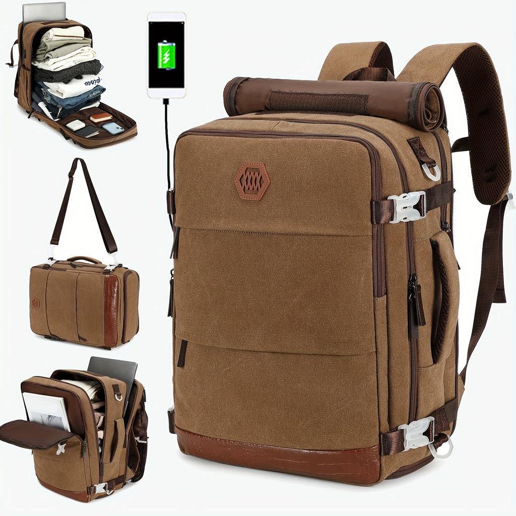 Laptop Backpack, 17.6-inch Laptop Compartment, Essential University Backpack, Travel Backpack, Airline Approved Business Travel Carry On Work Bag With Shoe Compartment