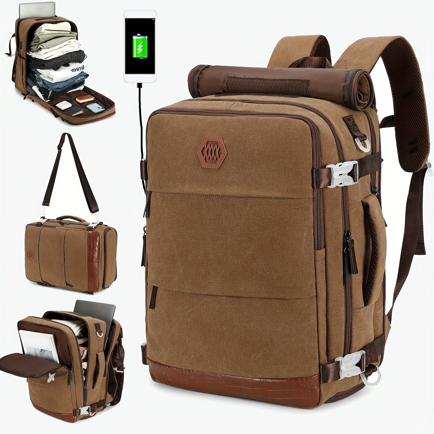 Laptop Backpack, 17.6-inch Laptop Compartment, Essential University Backpack, Travel Backpack, Airline Approved Business Travel Carry On Work Bag With Shoe Compartment