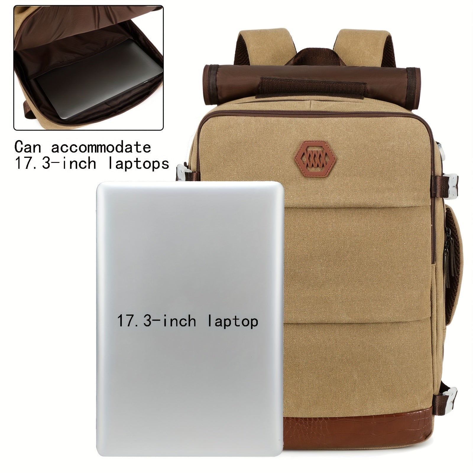 Laptop Backpack, 17.6-inch Laptop Compartment, Essential University Backpack, Travel Backpack, Airline Approved Business Travel Carry On Work Bag With Shoe Compartment
