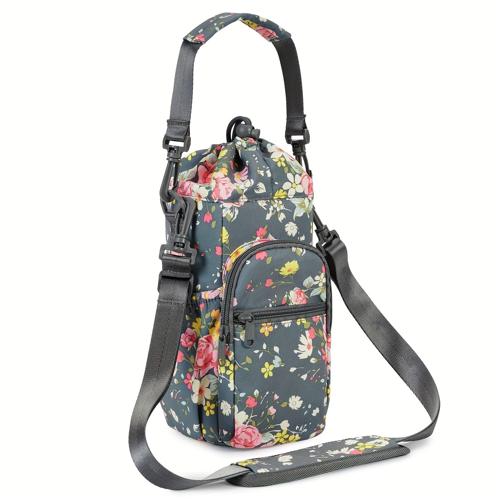 Water Bottle Carrier Bag with Phone Pocket for Stanley Cup 40/30oz,Insulated Neoprene Water Bottle Holder Cross-body Carrier Bag with Adjustable Shoulder & Handheld Strap