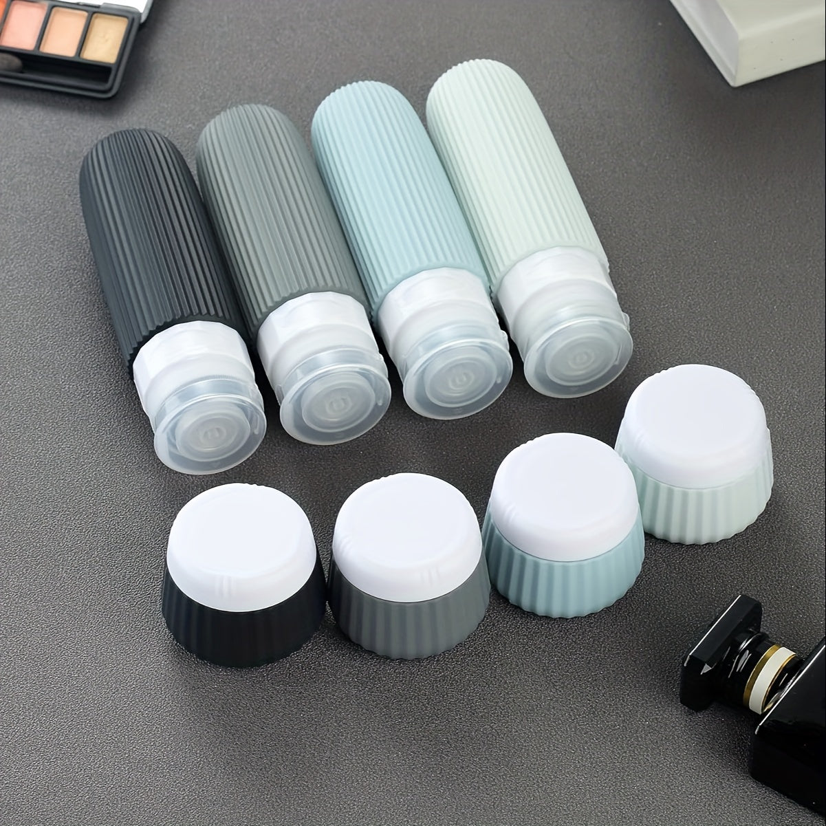 Travel Size Wash And Bath Products 3 Ounce, With Clear Bag, Leak-Proof Silicone Squeezable Travel Necessary accessories