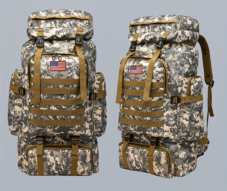 70L Hiking Backpack for Men, Waterproof Lightweight Camping Backpack, Military Rucksack with Molle, 3-Day Assault Pack for Travel, Climbing, Outdoor Sports