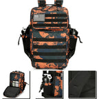 Military 45L Tactical Assault Backpack 3 day assault pack with Molle Waterproof backpack Mars Camo
