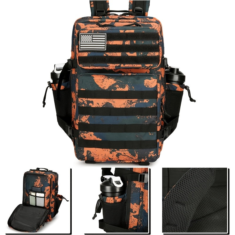 Military 45L Tactical Assault Backpack 3 day assault pack with Molle Waterproof backpack Mars Camo