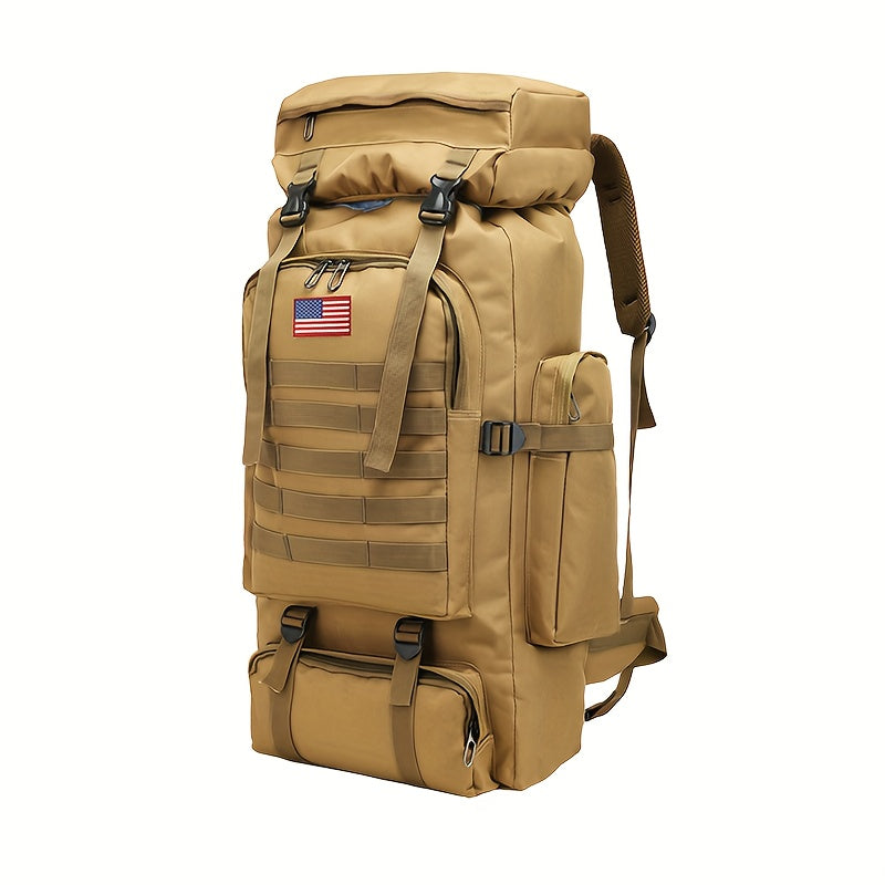 70L Hiking Backpack for Men, Waterproof Lightweight Camping Backpack, Military Rucksack with Molle, 3-Day Assault Pack for Travel, Climbing, Outdoor Sports