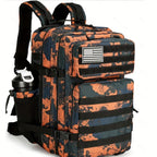 Military 45L Tactical Assault Backpack 3 day assault pack with Molle Waterproof backpack Mars Camo