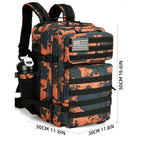 Military 45L Tactical Assault Backpack 3 day assault pack with Molle Waterproof backpack Mars Camo