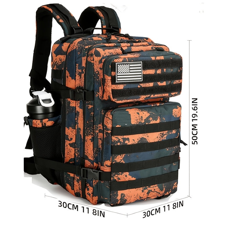 Military 45L Tactical Assault Backpack 3 day assault pack with Molle Waterproof backpack Mars Camo
