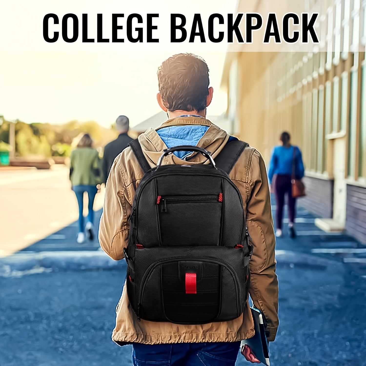 Extra Large Travel Backpack for Men Women: 17 in Laptop Backpacks for School, Anti Theft TSA Travel Bag with USB Charging Port, Business Computer Bag