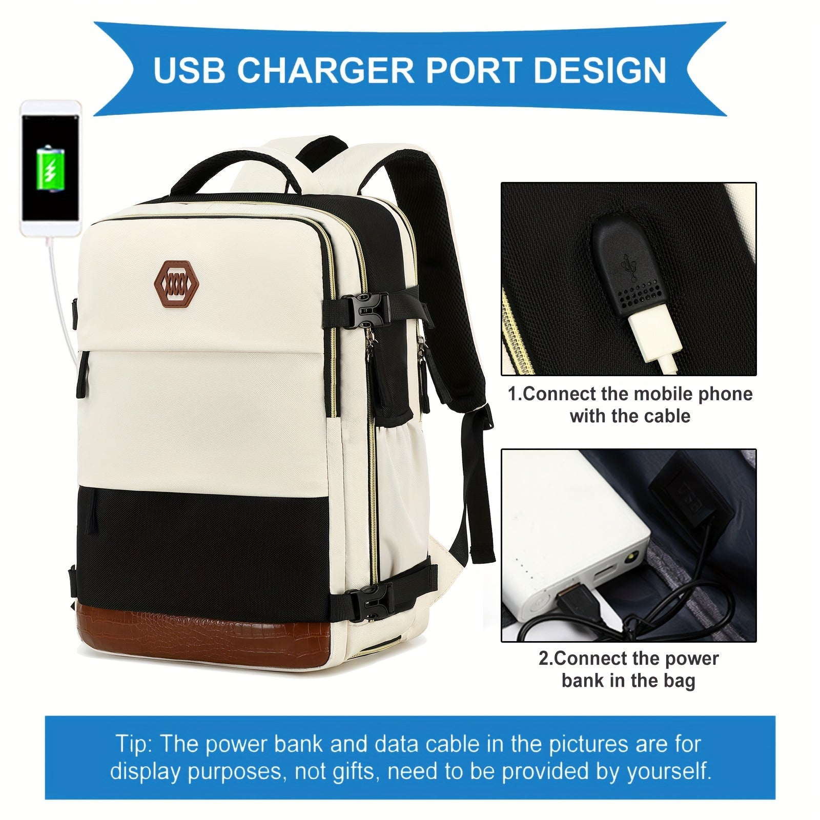 Women's Travel Backpack, Airline Approved Laptop Bag for Men & Women, College Computer Bag, , Casual Backpack with Shoe Compartement