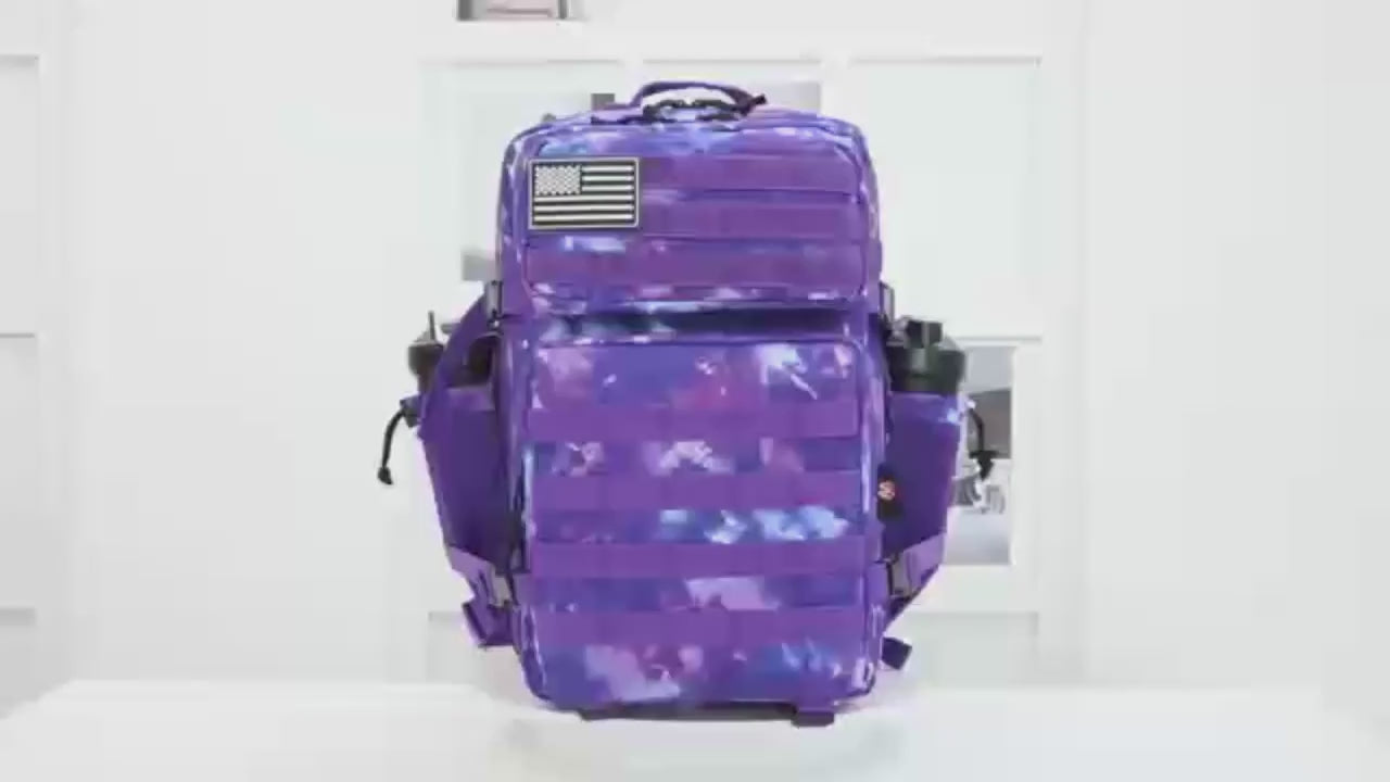 Military 45L Tactical Assault Backpack 3 day assault pack with Molle Waterproof backpack Peony